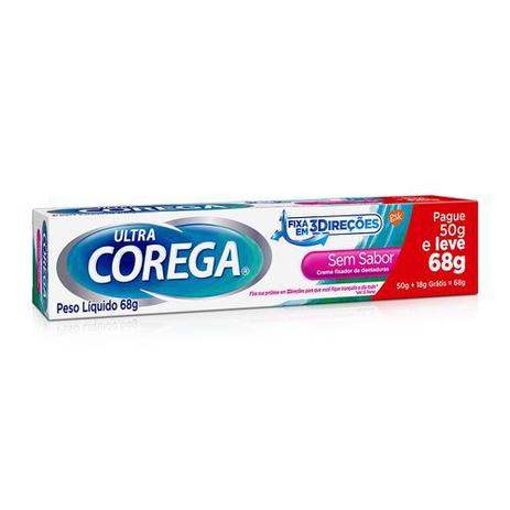 Fixador de Dentadura Ultra Corega Creme Sem Sabor 50g - Glaxosmithline brasil Menor preço em Fixador de Dentadura Ultra Corega Creme Sem Sabor 50g - Glaxosmithline brasil