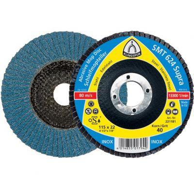 Flap Disc 120 Supra Kling 4.1/2 Smt 624 Fibra - Klingspor Menor preço em Flap Disc 120 Supra Kling 4.1/2 Smt 624 Fibra - Klingspor