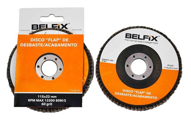 Flap Disc 4.1/2” g 60 - Belfix Menor preço em Flap Disc 4.1/2” g 60 - Belfix