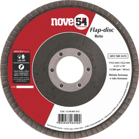 Flap disc 4.1/2” g40 costado fibra reto para aço carbono - Nove54 Menor preço em Flap disc 4.1/2” g40 costado fibra reto para aço carbono - Nove54