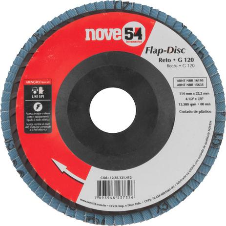 Flap-Disc Reto 4.1/2” G120 Costado Plástico - Nove54 Menor preço em Flap-Disc Reto 4.1/2” G120 Costado Plástico - Nove54