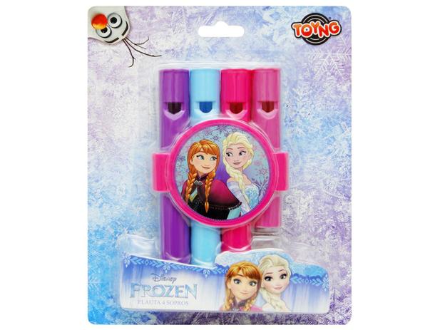 Flauta Infantil Disney 4 Sopros Frozen 1 Peça - Toyng