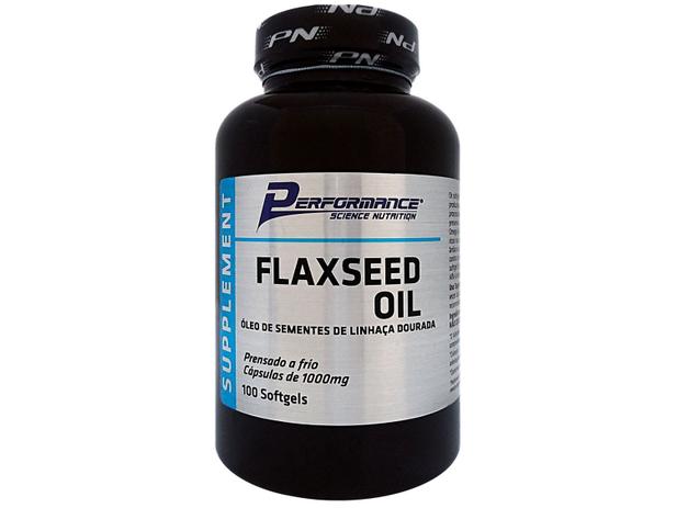 FlaxSeed Oil - Óleo de Sementes de Linhaça Dourada - 100 Softgels - Performance Nutrition