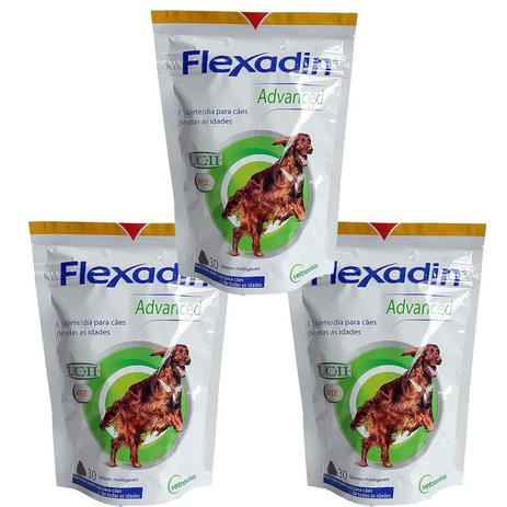 Flexadin Advanced 30 Tabletes KIT 3 unid Vetoquinol Menor preço em Flexadin Advanced 30 Tabletes KIT 3 unid Vetoquinol