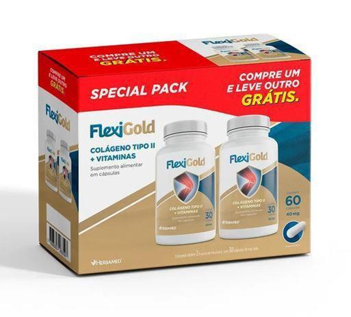 Flexigold Colágeno Tipo 2 Kit 60 Cápsulas - Herbamed - COLAGENO Menor preço em Flexigold Colágeno Tipo 2 Kit 60 Cápsulas - Herbamed - COLAGENO