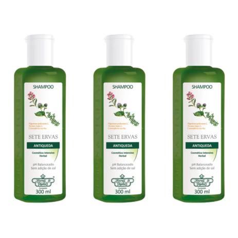 Flores Vegetais Antiqueda 7 Ervas Shampoo 300ml (Kit C/03) Menor preço em Flores Vegetais Antiqueda 7 Ervas Shampoo 300ml (Kit C/03)