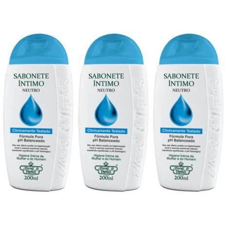 Flores Vegetais Neutro Sabonete Líquido Íntimo 200ml (Kit C/03) Menor preço em Flores Vegetais Neutro Sabonete Líquido Íntimo 200ml (Kit C/03)