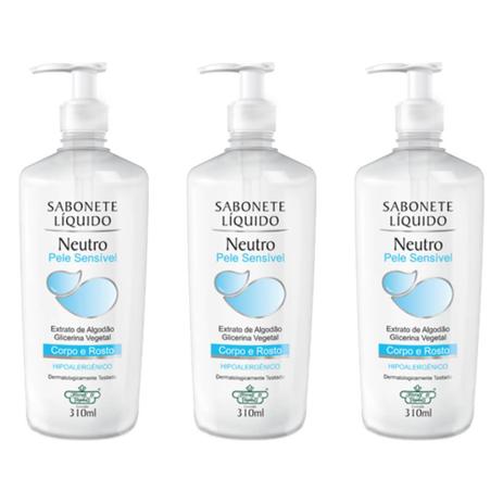 Flores Vegetais Sabonete Líquido Neutro 310ml (Kit C/03) Menor preço em Flores Vegetais Sabonete Líquido Neutro 310ml (Kit C/03)