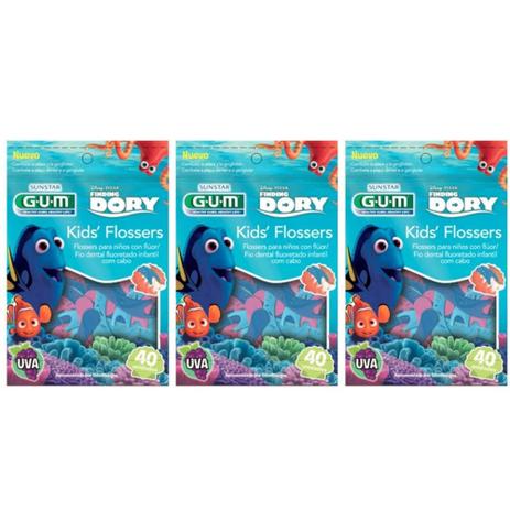 Flossers Disney Dory Fio Dental Infantil C/40 (Kit C/03) - Gum Menor preço em Flossers Disney Dory Fio Dental Infantil C/40 (Kit C/03) - Gum