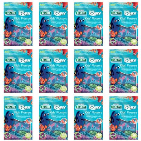 Flossers Disney Dory Fio Dental Infantil C/40 (Kit C/12) - Gum Menor preço em Flossers Disney Dory Fio Dental Infantil C/40 (Kit C/12) - Gum