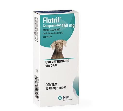 Menor preço em Flotril 150 mg antibiótico para cães 10 comprimidos - Msd saúde animal