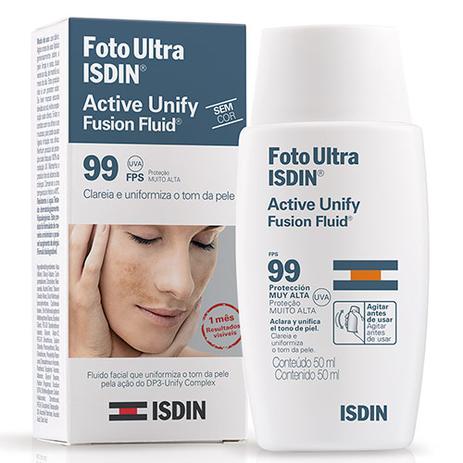 Fluído Facial Clareador Foto Ultra Isdin Fluid Active Unify 50ml Menor preço em Fluído Facial Clareador Foto Ultra Isdin Fluid Active Unify 50ml