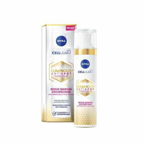 FLUÍDO FACIAL NIVEA LUMINOUS 630º FPS50 40ML - BDF Menor preço em FLUÍDO FACIAL NIVEA LUMINOUS 630º FPS50 40ML - BDF