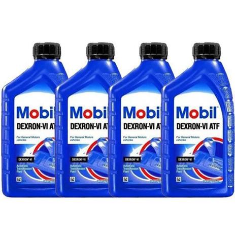 Fluido Oleo Cambio Automático Atf Dexron Vi 6 Mobil 4 Litros - KIT00207 Menor preço em Fluido Oleo Cambio Automático Atf Dexron Vi 6 Mobil 4 Litros - KIT00207