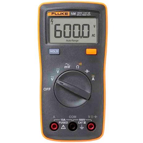 Fluke 106 - Multímetro Digital Fluke Tensão AC/DC: 600V resistência, continuidade e capacitância Menor preço em Fluke 106 - Multímetro Digital Fluke Tensão AC/DC: 600V resistência, continuidade e capacitância