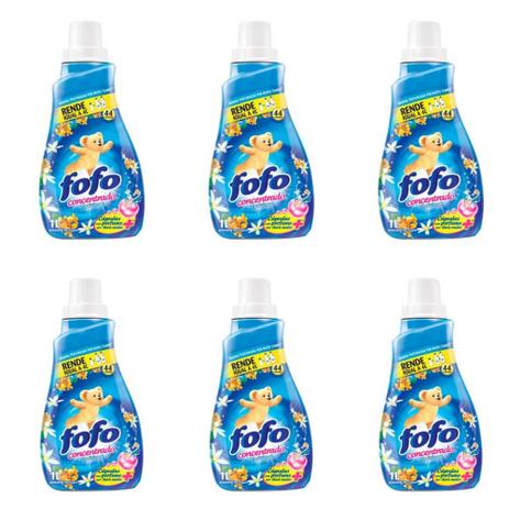 Fofo Tradicional Super Amaciante De Roupas Concentrado 1 L (Kit C/06) Menor preço em Fofo Tradicional Super Amaciante De Roupas Concentrado 1 L (Kit C/06)