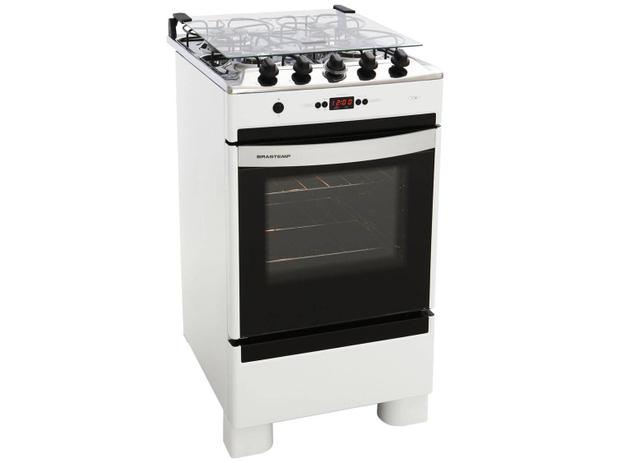 Fogão 4 Bocas Brastemp Clean BFO4 TAB Timer - Acendimento Automático Branco Menor preço em Fogão 4 Bocas Brastemp Clean BFO4 TAB Timer - Acendimento Automático Branco