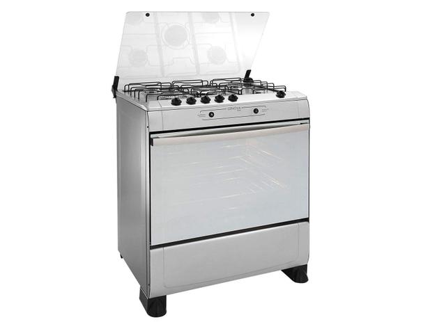 Fogão 5 Bocas Atlas Gênova Inox - com Acendimento Automático