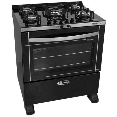 Fogão 5 bocas com Grill Cadenzza Glass 220v Espelhado Clarice Menor preço em Fogão 5 bocas com Grill Cadenzza Glass 220v Espelhado Clarice