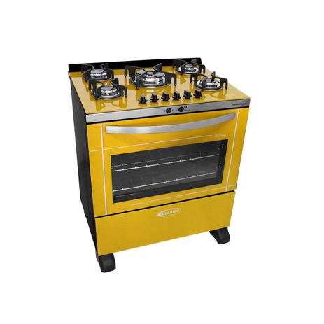 Fogão A Gás Clarice Cadenzza Glass 5 Bocas Automático Amarelo é boa?