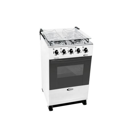 Fogão A Gás Clarice Delicato 4 Bocas Manual Forno 52 Litros Branco Menor preço em Fogão A Gás Clarice Delicato 4 Bocas Manual Forno 52 Litros Branco