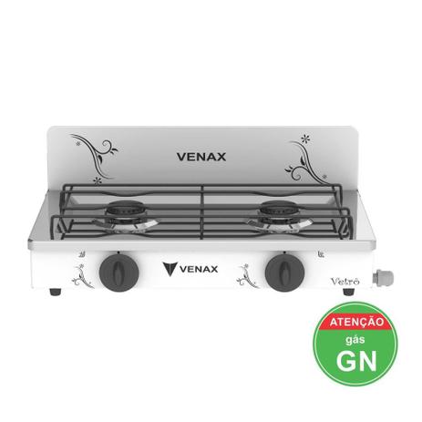 Menor preço em Fogão a gás flamalar 2 q vetro  gás natural branco acentinado - venax