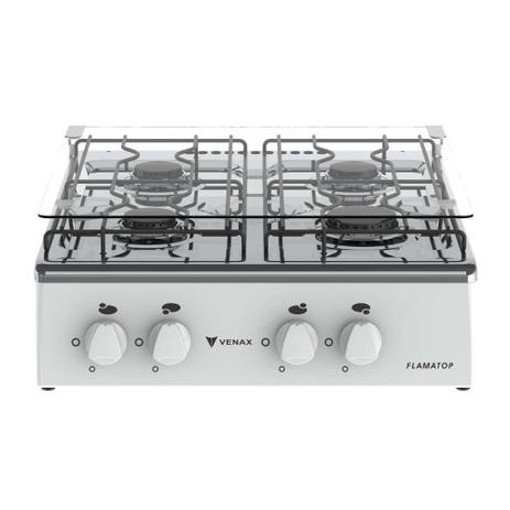Fogão a Gás Flamatop 4 Q Gás GLP Branco - VENAX Menor preço em Fogão a Gás Flamatop 4 Q Gás GLP Branco - VENAX