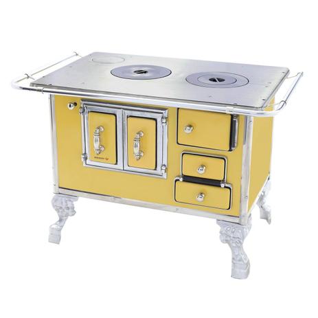 Fogão A Lenha Venâncio Provençal N3 2 Bocas Amarelo 3PE Menor preço em Fogão A Lenha Venâncio Provençal N3 2 Bocas Amarelo 3PE