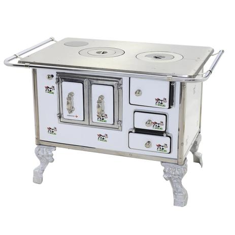 Fogão A Lenha Venâncio Provençal N3 2 Bocas Branco Vaquinha 3PEV Menor preço em Fogão A Lenha Venâncio Provençal N3 2 Bocas Branco Vaquinha 3PEV