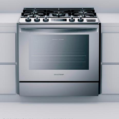 Fogão Brastemp 5 Bocas De Embutir Cor Inox Forno Elétrico Com Convecção E Meat Control   - BYS5CCR