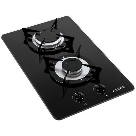 Fogão Cooktop 2 Bocas V200 Preto Flange Preto Bivolt - Fogatti eletrodomésticos Menor preço em Fogão Cooktop 2 Bocas V200 Preto Flange Preto Bivolt - Fogatti eletrodomésticos