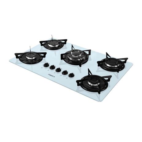 Menor preço em Fogão Cooktop 5 Bocas Esmaltado Branco V500TC Fogatti