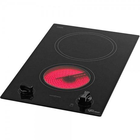 Fogão Cooktop Fischer 2 Bocas Elétrico Mesa Vitrocerâmica - 220v Menor preço em Fogão Cooktop Fischer 2 Bocas Elétrico Mesa Vitrocerâmica - 220v