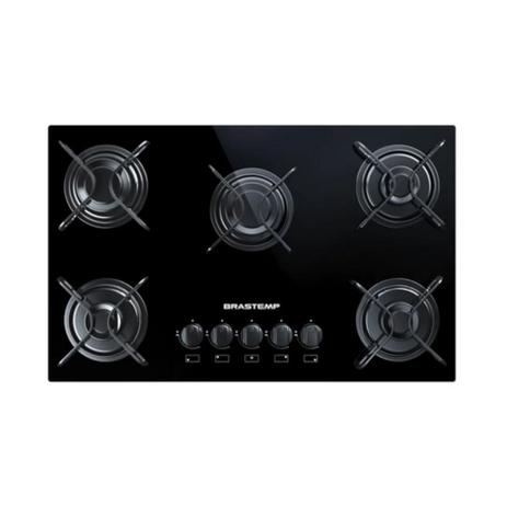 Fogão cooktop gás Brastemp BDD75 preto 127V/220V - Whirlpool Menor preço em Fogão cooktop gás Brastemp BDD75 preto 127V/220V - Whirlpool
