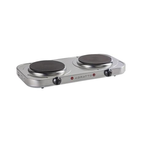 Fogão Elétrico De Mesa Agratto 2 Bocas Aço Inox Cooktop 2000W Menor preço em Fogão Elétrico De Mesa Agratto 2 Bocas Aço Inox Cooktop 2000W