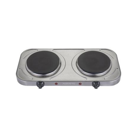 Fogão Eletrico de Mesa Agratto FM-01 2 Bocas 2000W Inox - 110V Menor preço em Fogão Eletrico de Mesa Agratto FM-01 2 Bocas 2000W Inox - 110V