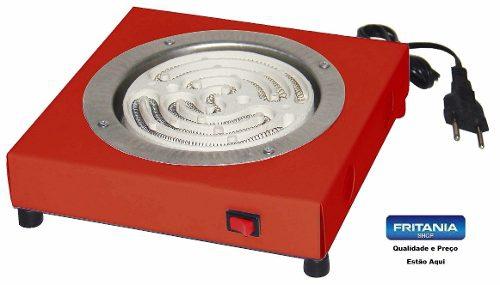 Fogão Eletrico Fogareiro Camping 1 B Vermelho 110v Cód 548 - Fritania Menor preço em Fogão Eletrico Fogareiro Camping 1 B Vermelho 110v Cód 548 - Fritania