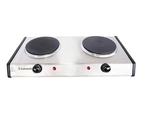 Fogão Elétrico Portátil 2 Placas Safanelli Inox Menor preço em Fogão Elétrico Portátil 2 Placas Safanelli Inox
