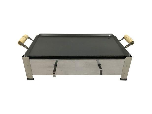 Fogão Grande 2 Bocas Com Chapeira Alcool Inox - Big Grill Menor preço em Fogão Grande 2 Bocas Com Chapeira Alcool Inox - Big Grill
