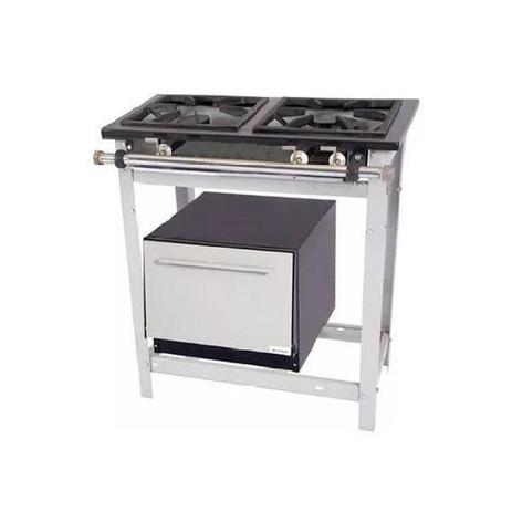 Fogão Industrial 2 Bocas Duplas com Forno Linha Extra - Venâncio E2FD2 Menor preço em Fogão Industrial 2 Bocas Duplas com Forno Linha Extra - Venâncio E2FD2