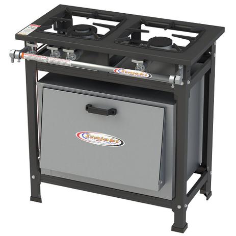 Fogão Industrial 2 Bocas Standard Baixa Pressão 30x30 1QS 1QD com Forno 56 Litros Itajobi Fogões Menor preço em Fogão Industrial 2 Bocas Standard Baixa Pressão 30x30 1QS 1QD com Forno 56 Litros Itajobi Fogões