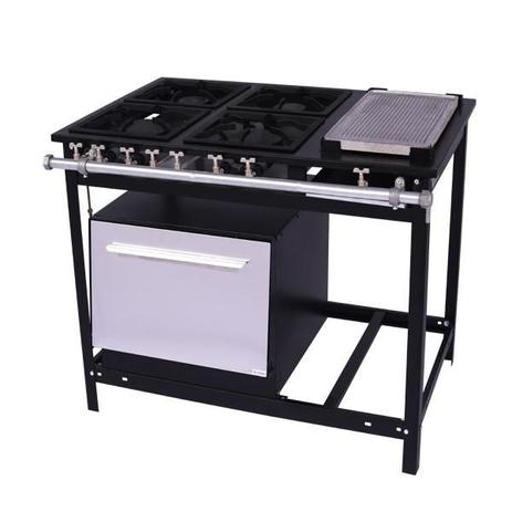 Fogão Industrial 4 Bocas 2 Duplas com Forno e Chapa Linha Extra - Venâncio E4FCD2 Menor preço em Fogão Industrial 4 Bocas 2 Duplas com Forno e Chapa Linha Extra - Venâncio E4FCD2
