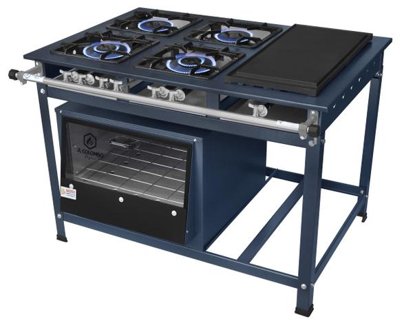 Fogão Industrial 4 Bocas AP P7 Chapa e Forno JL COLOMBO Menor preço em Fogão Industrial 4 Bocas AP P7 Chapa e Forno JL COLOMBO