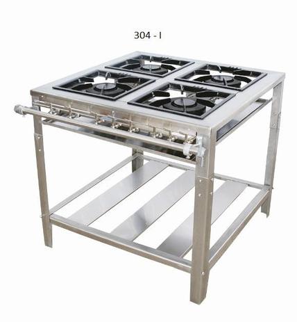 Fogão Industrial 4 bocas - Baixa Pressão - 40x40 - Canto cozinha - INOX -Metal brey é boa?