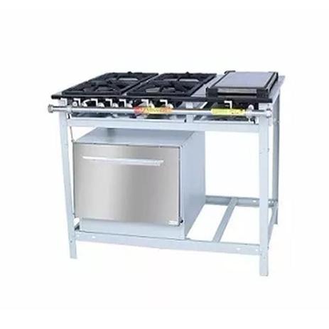 Fogão Industrial 4 Bocas com Forno e Chapa Linha Maxi - Venâncio M4FC Menor preço em Fogão Industrial 4 Bocas com Forno e Chapa Linha Maxi - Venâncio M4FC