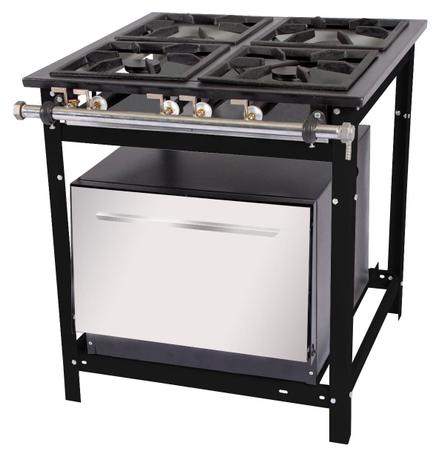 Fogão Industrial 4 Bocas com Forno Linha Extra - Venâncio E4F Menor preço em Fogão Industrial 4 Bocas com Forno Linha Extra - Venâncio E4F
