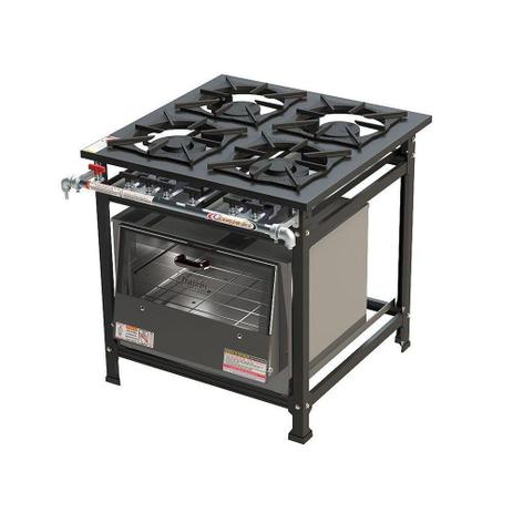 Fogão Industrial 4 Bocas Queimadores Simples e Duplos Baixa Pressão com Forno 76 Litros Itajobi Fogões Menor preço em Fogão Industrial 4 Bocas Queimadores Simples e Duplos Baixa Pressão com Forno 76 Litros Itajobi Fogões