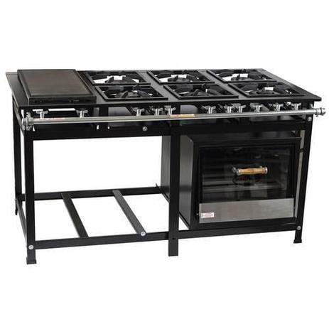 Fogão Industrial 6 Bocas 30x30 Com Chapa Bifeteira E Forno 87 Litros Tampa de Vidro - Cristalaço é boa?