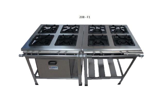 Fogão Industrial 8 bocas - Alta Pressão - 30x30 - Canto cozinha -1 Forno - Metal brey é boa?