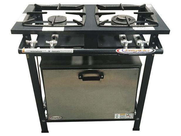 Fogão Industrial Total Inox 2 Bocas B.P 1QS 1QD 30X30 C/ Forno Tampa Inox Registro Apis Padrão Itajobi Menor preço em Fogão Industrial Total Inox 2 Bocas B.P 1QS 1QD 30X30 C/ Forno Tampa Inox Registro Apis Padrão Itajobi